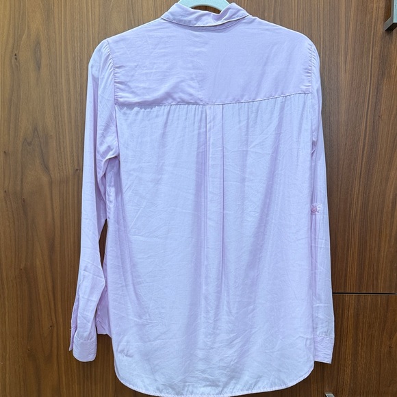 Express Women's Light Pink Purple Button Down Shirt - Picture 3 of 7